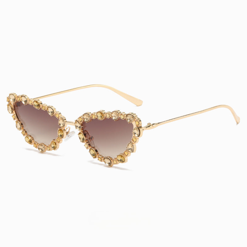 Wholesale PC Diamond Cat Eye Y2K Sunglasses